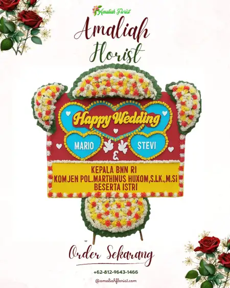 Papan Bunga Pernikahan Warnajati